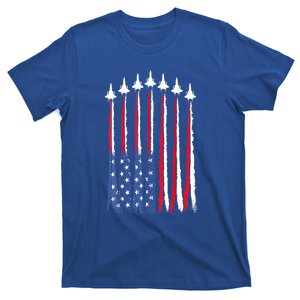 Usa Flag Patriotic Red White Blue Fighter Jets 4th Of July Gift T-Shirt