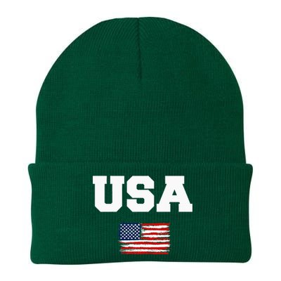 USA Flag Patriotic 4th of July America day of Independence Knit Cap Winter Beanie