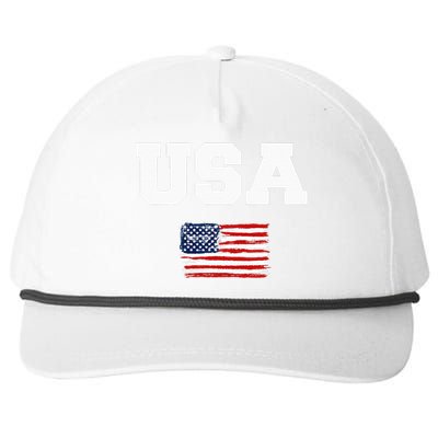 USA Flag Patriotic 4th of July America day of Independence Snapback Five-Panel Rope Hat