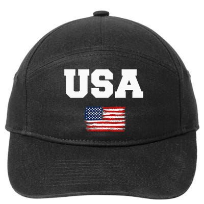 USA Flag Patriotic 4th of July America day of Independence 7-Panel Snapback Hat