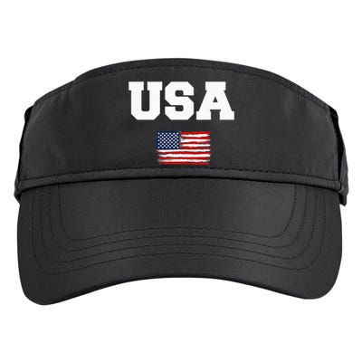 USA Flag Patriotic 4th of July America day of Independence Adult Drive Performance Visor