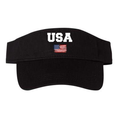 USA Flag Patriotic 4th of July America day of Independence Valucap Bio-Washed Visor