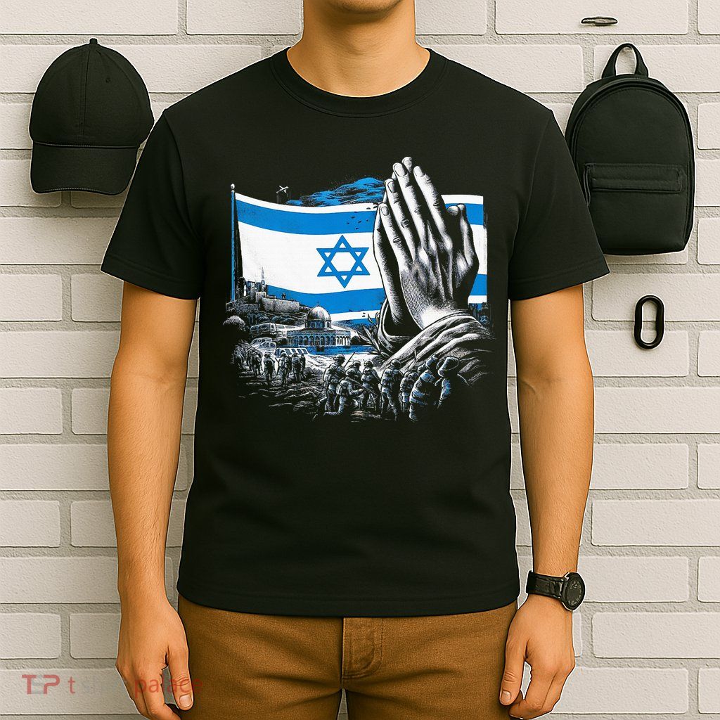 usa flag Pray for Israel T-Shirt