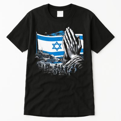 usa flag Pray for Israel Tall T-Shirt