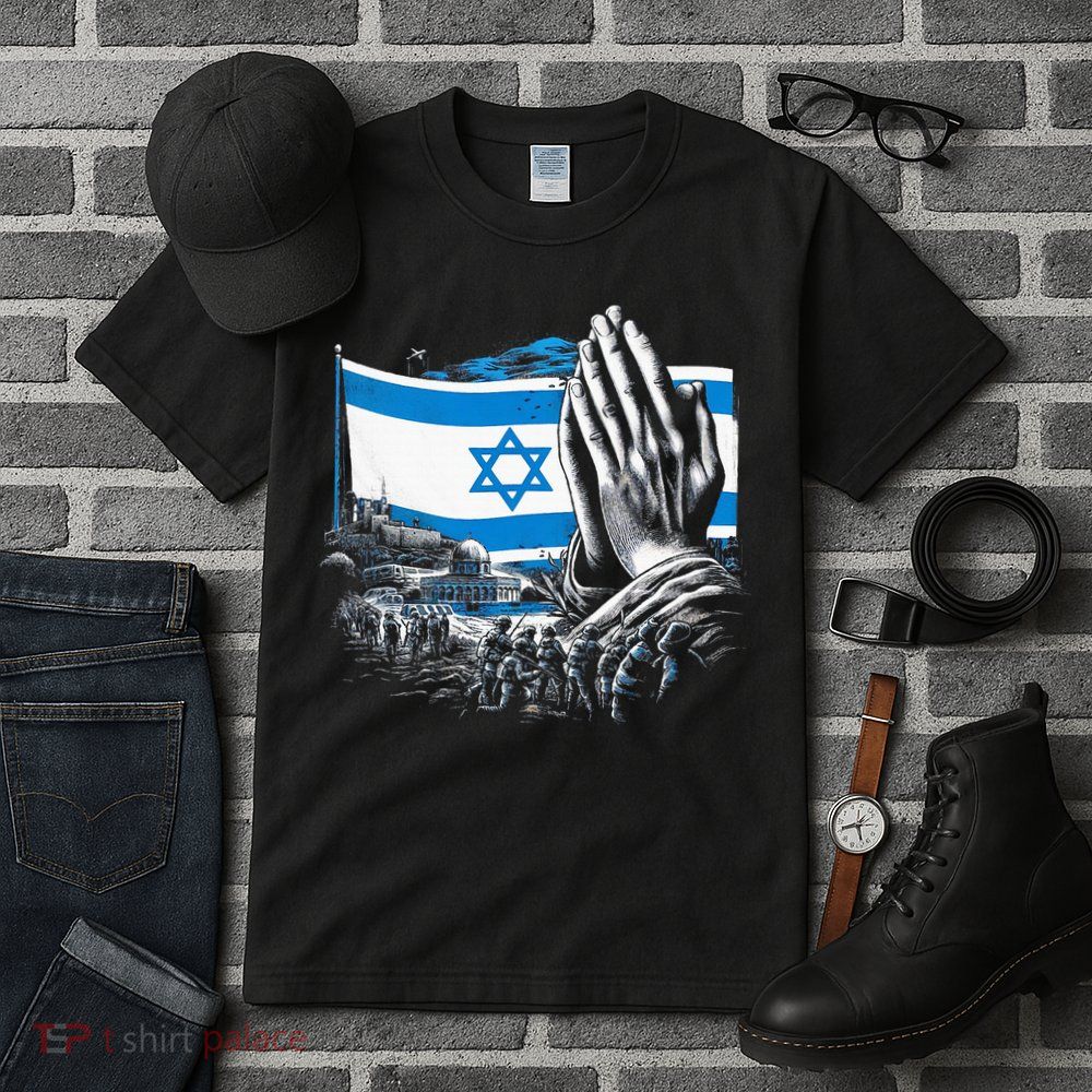 usa flag Pray for Israel Tall T-Shirt