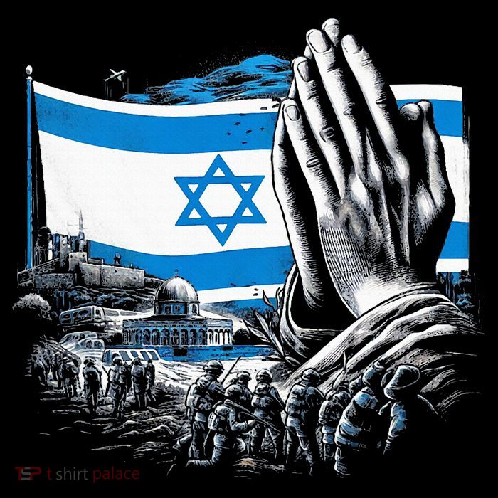 usa flag Pray for Israel Tall T-Shirt