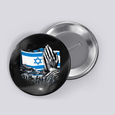 usa flag Pray for Israel Button