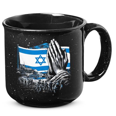 usa flag Pray for Israel 15oz Campfire Ceramic Mug