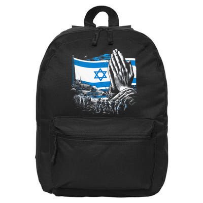 usa flag Pray for Israel 16 in Basic Backpack