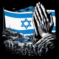 usa flag Pray for Israel 16 in Basic Backpack