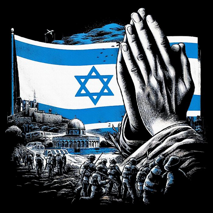 usa flag Pray for Israel 16 in Basic Backpack