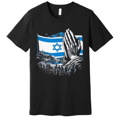 usa flag Pray for Israel Premium T-Shirt