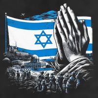 usa flag Pray for Israel Hat