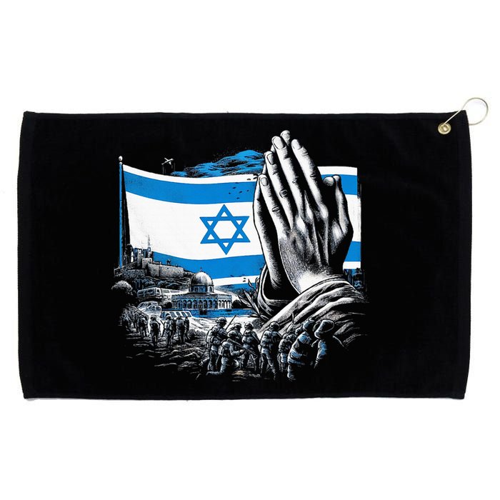 usa flag Pray for Israel Grommeted Golf Towel