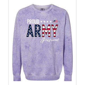 Us Flag Proud Army Friend Gift Colorblast Crewneck Sweatshirt