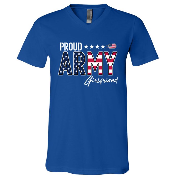 Us Flag Proud Army Friend Gift V-Neck T-Shirt