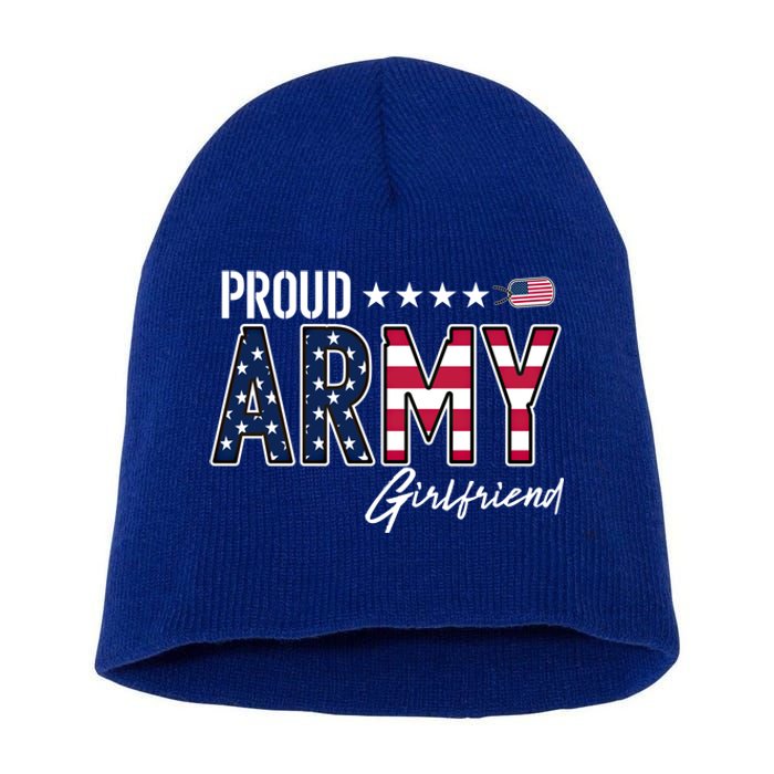 Us Flag Proud Army Friend Gift Short Acrylic Beanie