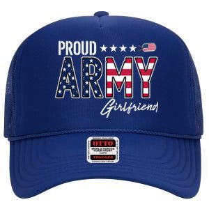 Us Flag Proud Army Friend Gift High Crown Mesh Back Trucker Hat