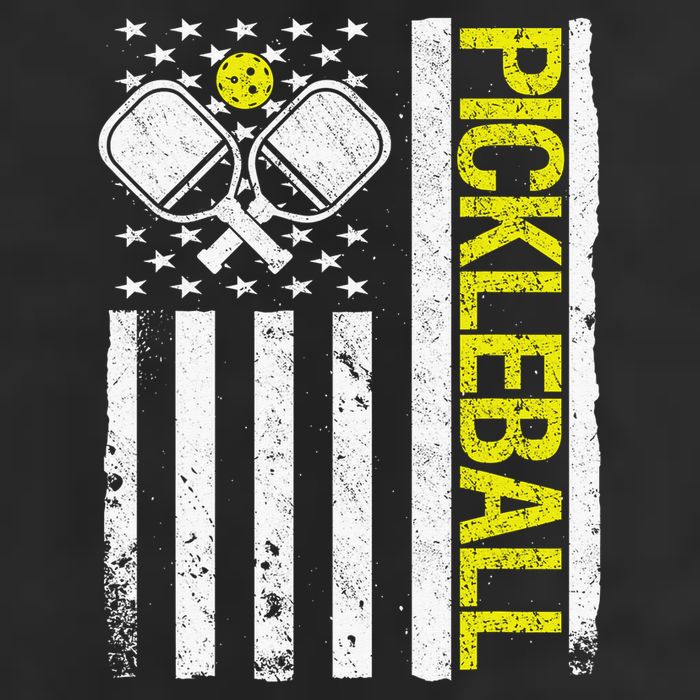 US Flag Pickleball Player Paddleball Lover Cool Comfort Performance Bucket Hat