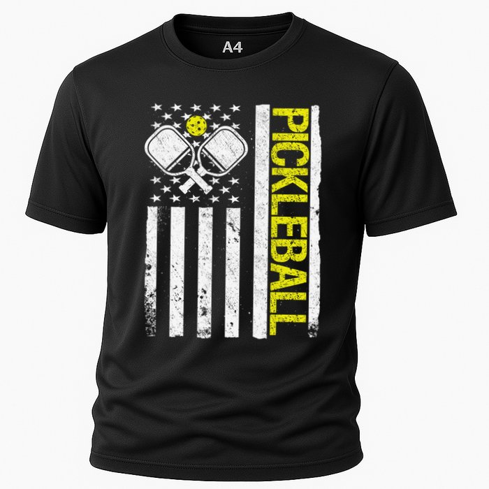 US Flag Pickleball Player Paddleball Lover Performance Shirt