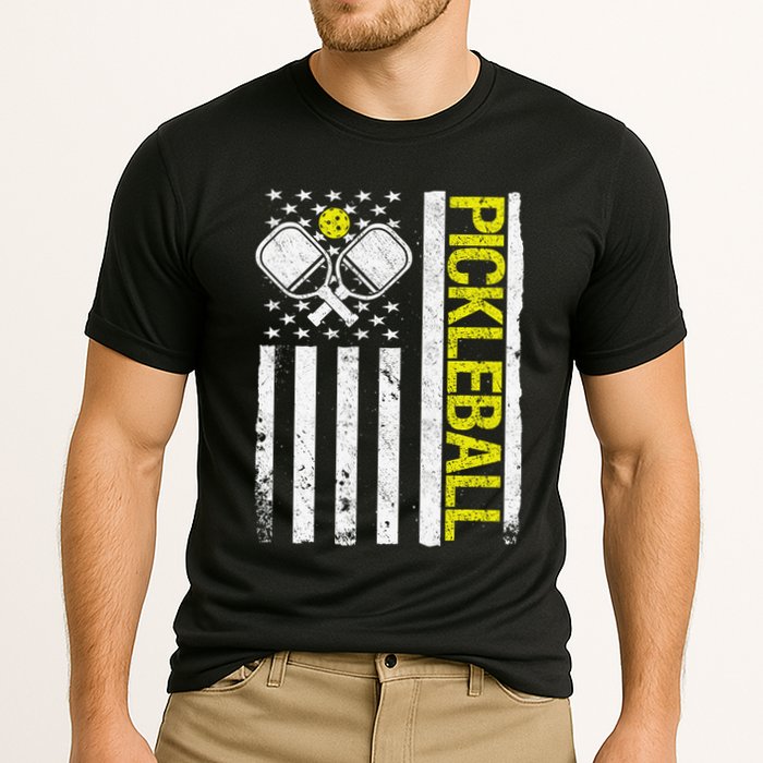 US Flag Pickleball Player Paddleball Lover Performance Shirt