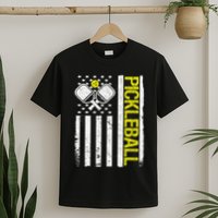 US Flag Pickleball Player Paddleball Lover T-Shirt