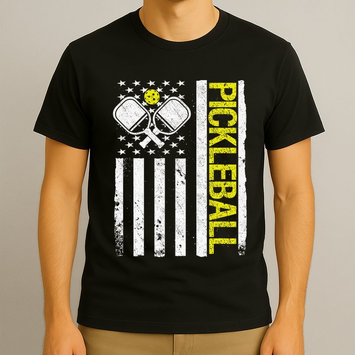 US Flag Pickleball Player Paddleball Lover T-Shirt