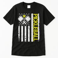 US Flag Pickleball Player Paddleball Lover Tall T-Shirt