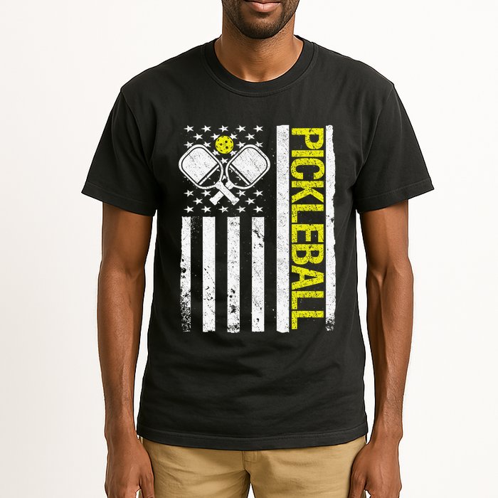 US Flag Pickleball Player Paddleball Lover Tall T-Shirt