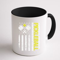US Flag Pickleball Player Paddleball Lover Mug