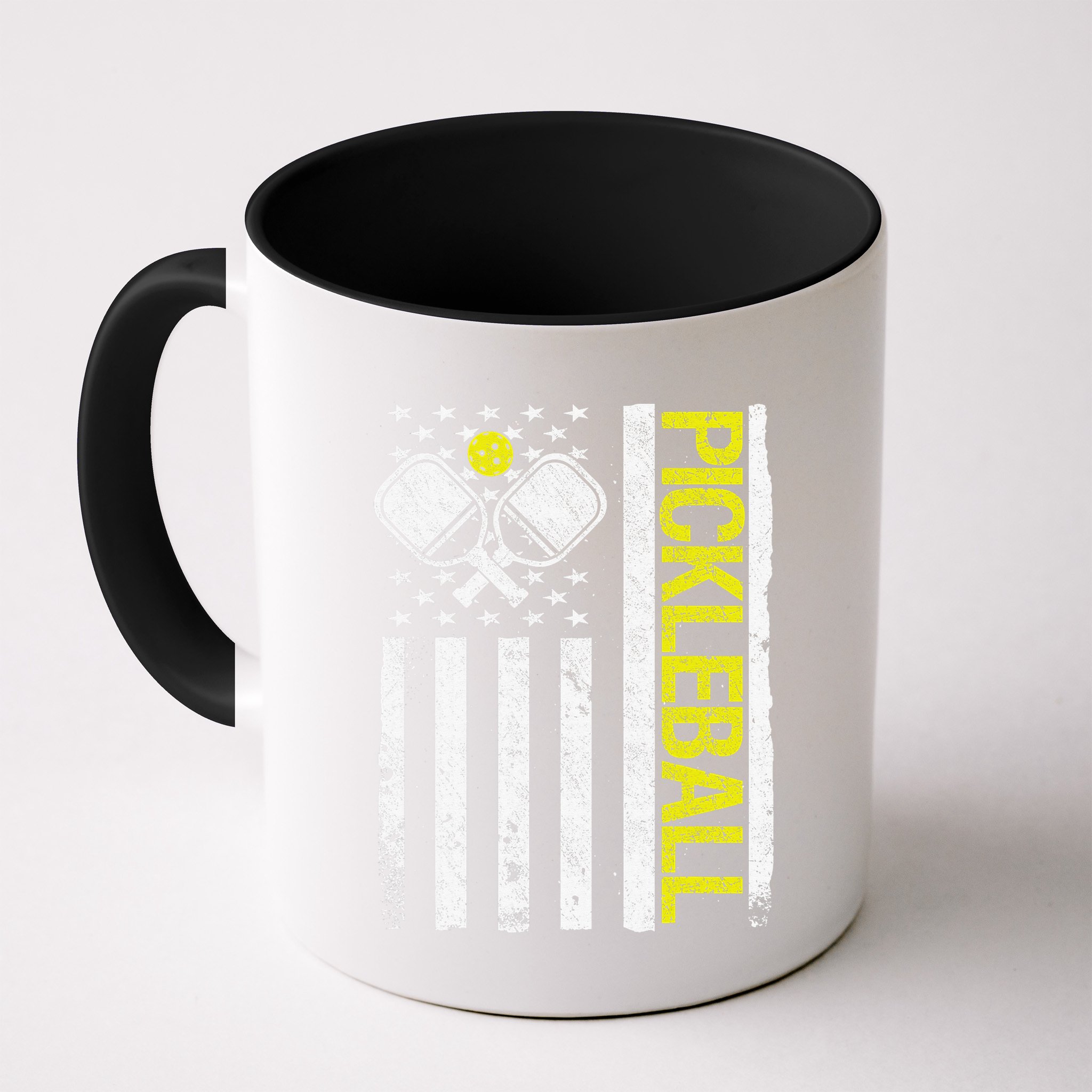 US Flag Pickleball Player Paddleball Lover Mug
