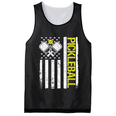 US Flag Pickleball Player Paddleball Lover Mesh Reversible Basketball Jersey Tank