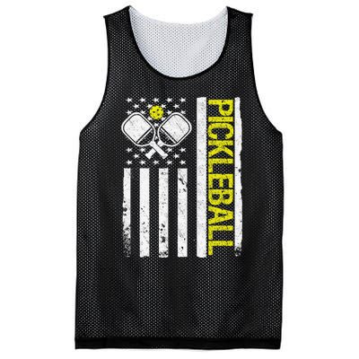 US Flag Pickleball Player Paddleball Lover Mesh Reversible Basketball Jersey Tank