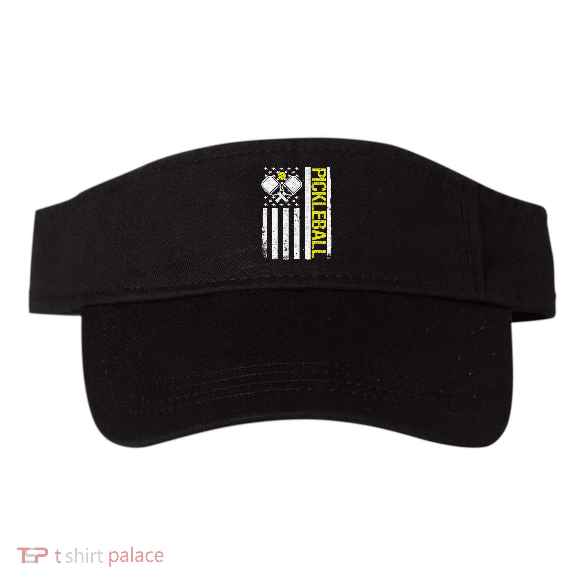 US Flag Pickleball Player Paddleball Lover Visor