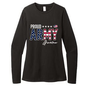 Us Flag Proud Army Grandma Gift Womens CVC Long Sleeve Shirt