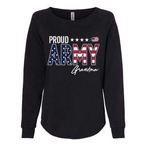 Us Flag Proud Army Grandma Gift Womens California Wash Sweatshirt