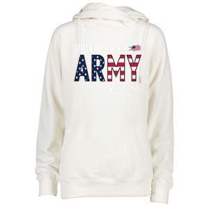 Us Flag Proud Army Grandma Gift Womens Funnel Neck Pullover Hood