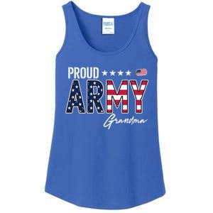 Us Flag Proud Army Grandma Gift Ladies Essential Tank