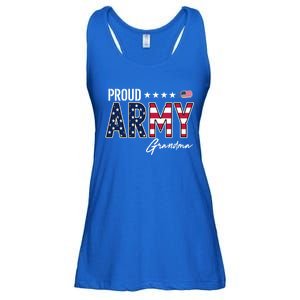 Us Flag Proud Army Grandma Gift Ladies Essential Flowy Tank