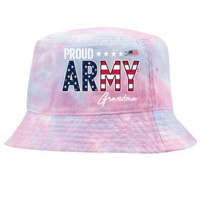 Us Flag Proud Army Grandma Gift Tie-Dyed Bucket Hat