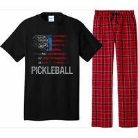 Us Flag Pickleball Player Paddleball Lover Pajama Set