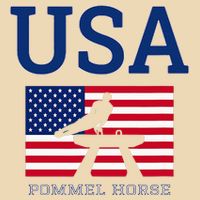 Usa Flag Pommel Horse Gymnastics Team American Gymnast Drawstring Bag