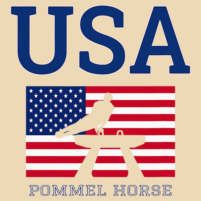 Usa Flag Pommel Horse Gymnastics Team American Gymnast Drawstring Bag
