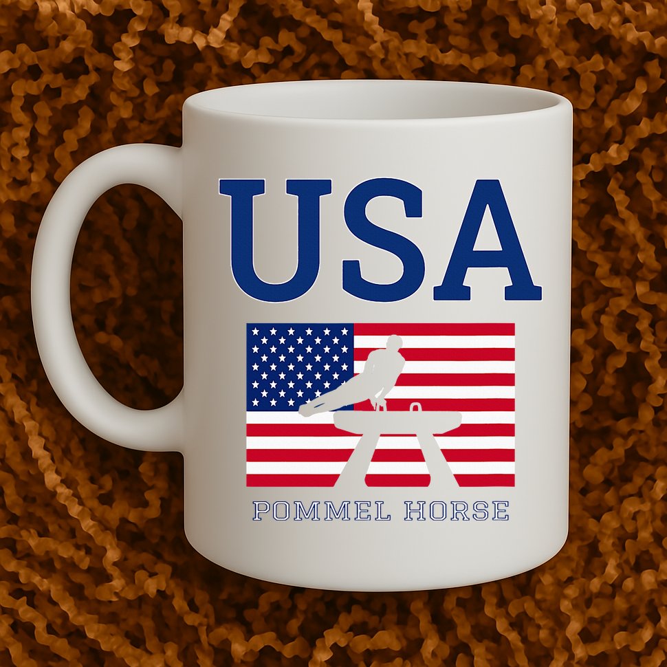 Usa Flag Pommel Horse Gymnastics Team American Gymnast Mug