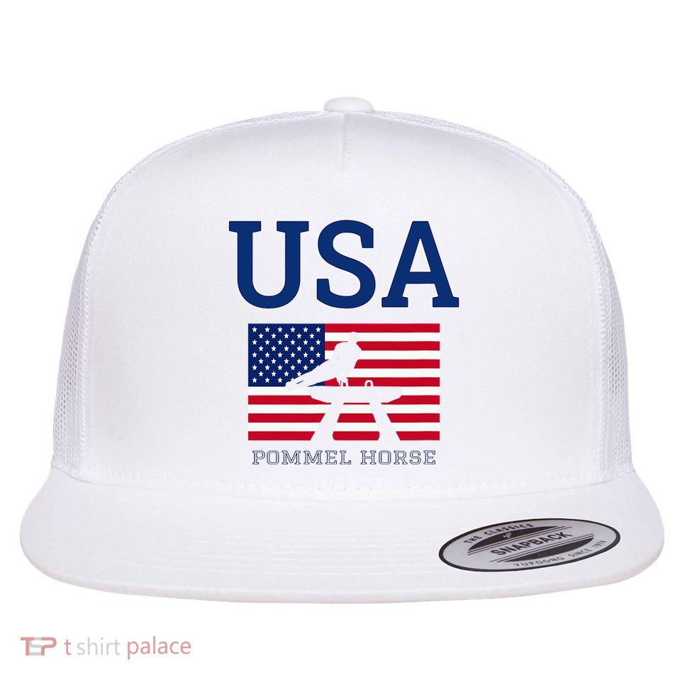 Usa Flag Pommel Horse Gymnastics Team American Gymnast Flatbill Hat