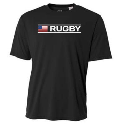 Usa Flag Rugby Cooling Performance Crew T-Shirt