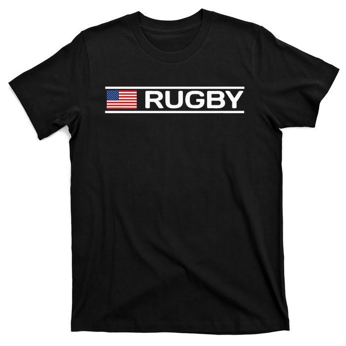 Usa Flag Rugby T-Shirt