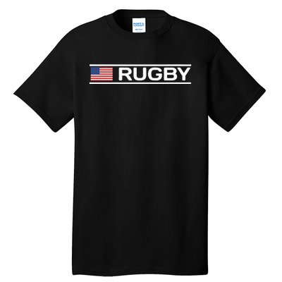 Usa Flag Rugby Tall T-Shirt