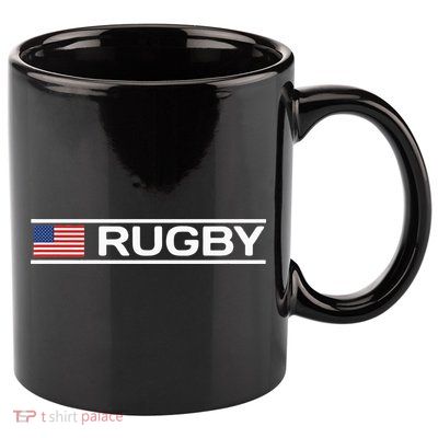 Usa Flag Rugby 11oz C Handle Ceramic Mug