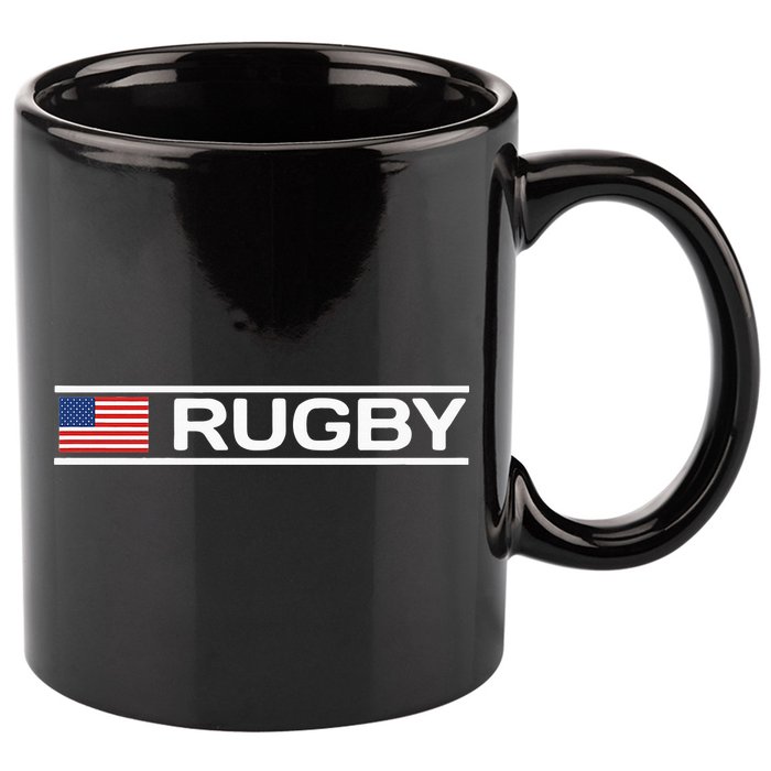 Usa Flag Rugby 11oz C Handle Ceramic Mug
